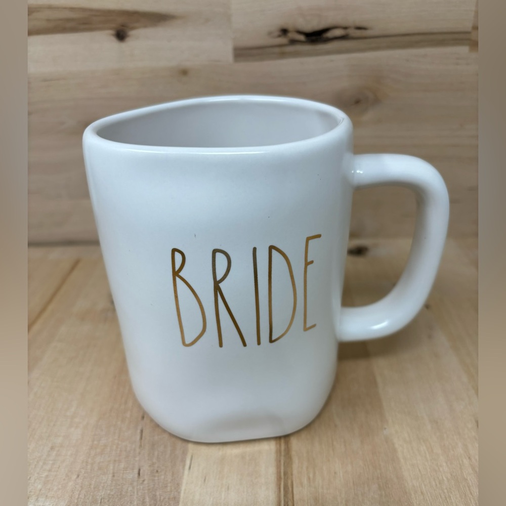 Rae Dunn BRIDE Mug White Ceramic with Gold Lettering New